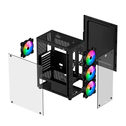 Imagem de Gabinete Gamer Hayom GB1729, USB 3.0, Lateral em Vidro Temperado, 4x Fans RGB