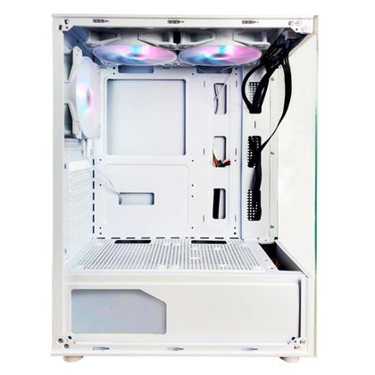 Imagem de Gabinete Gamer Hayom, GB1793, Vidro Temperado, 3x Fans RGB, USB 3.0, Micro-ATX, Mini-ITX - Branco