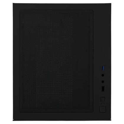 Imagem de Gabinete Gamer HAYOM, Mini Tower, M-ATX, Lateral e Frontal em vidro, 4x FANs, Preto - GB1796