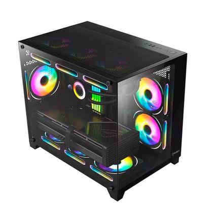 Imagem de Gabinete Gamer Husky Dome 210, Mini Tower, M-ATX, Lateral e Frontal em Vidro, Sem FANs, Preto - HGN210PT