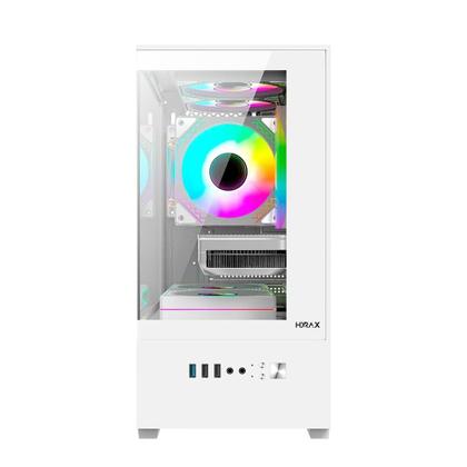 Imagem de Gabinete Gamer Hyrax HGB310, Mini Tower, M-ATX, Frontal e Lateral em Vidro Temperado, Sem FANs, Branco - HGB310W