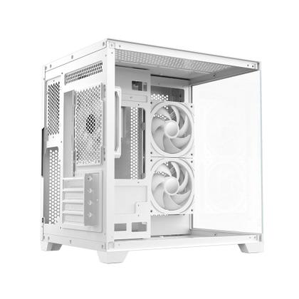 Imagem de Gabinete Gamer Hyrax HGB705, Mini Tower, Frontal e Lateral em Vidro, Sem FANs, Branco - HGB705W