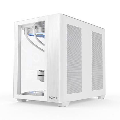 Imagem de Gabinete Gamer Hyrax HGB720, Mid Tower, ATX, Frontral e Lateral Em Vidro Temperado, Sem FANs, Branco - HGB720W