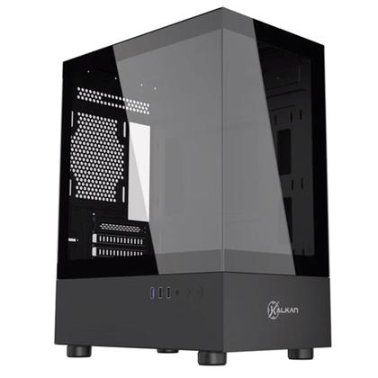 Imagem de Gabinete Gamer Kalkan Avalon, Frontal e Lateral em Vidro Temperado, Micro-ATX, Mini ITX, USB 3.0, Preto - KLK00036
