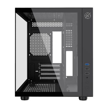 Imagem de Gabinete Gamer Kalkan Midgard, Mid Tower, Micro-ATX, Lateral em Vidro Temperado, Sem FANs, Preto - KLK00039