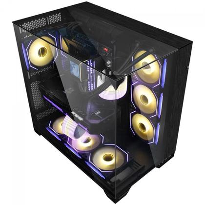 Imagem de Gabinete Gamer Lian Li O11 Vision Mid Tower Vidro Temperado E-ATX Black Sem Fonte Sem Fan O11VX BLACK