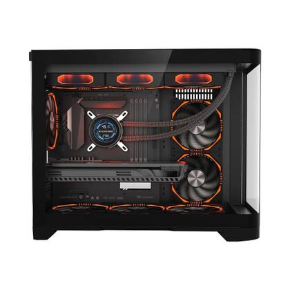 Imagem de Gabinete Gamer Liketec Madness, Mini Tower, M-ATX, Lateral e Frontal em Vidro Temperado, Sem FANs, Preto - LC-CB3X2-MADNESS-2072