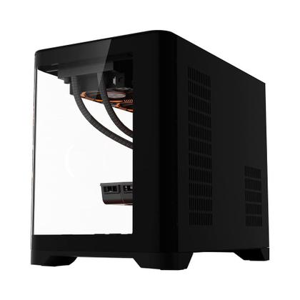 Imagem de Gabinete Gamer Liketec Madness, Mini Tower, M-ATX, Lateral e Frontal em Vidro Temperado, Sem FANs, Preto - LC-CB3X2-MADNESS-2072