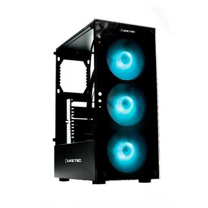 Imagem de Gabinete Gamer Liketec Matrix V2 Rainbow 3 Fans Mid Tower