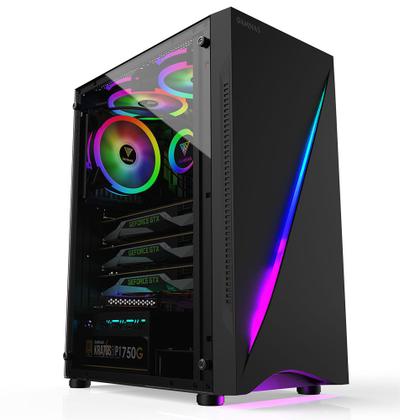 Imagem de Gabinete gamer mid tower sem fan sem fonte argus e5 preto gamdias