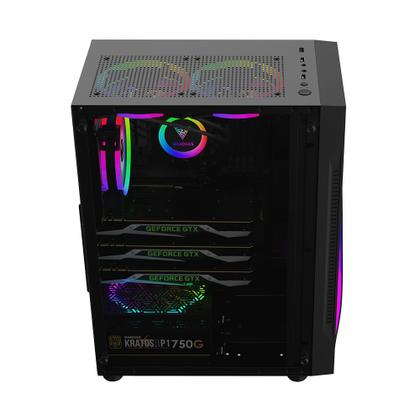 Imagem de Gabinete gamer mid tower sem fan sem fonte argus e5 preto gamdias