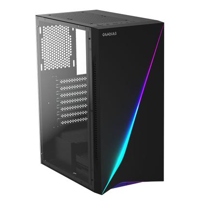 Imagem de Gabinete gamer mid tower sem fan sem fonte argus e5 preto gamdias