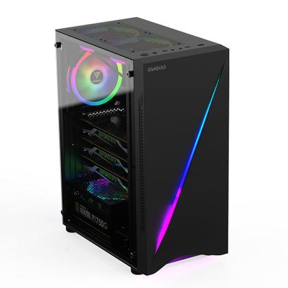 Imagem de Gabinete gamer mid tower sem fan sem fonte argus e5 preto gamdias