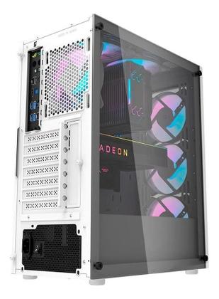Imagem de Gabinete Gamer Motospeed Hyrax Hgb600W Branco Rgb Vidro