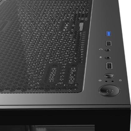 Imagem de Gabinete Gamer MSI PAG Pano M110A, Mini Tower, Lateral em Vidro, 3x FANs ARGB, M-ATX,Mini ITX, Preto - PANOM100A