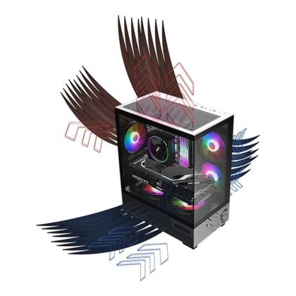 Imagem de Gabinete Gamer MSI PAG Pano M110A, Mini Tower, Lateral em Vidro, 3x FANs ARGB, M-ATX,Mini ITX, Preto - PANOM100A