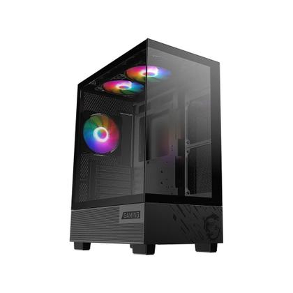 Imagem de Gabinete Gamer MSI PAG Pano M110A, Mini Tower, Lateral em Vidro, 3x FANs ARGB, M-ATX,Mini ITX, Preto - PANOM100A