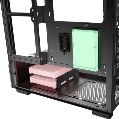 Imagem de Gabinete Gamer MSI PAG Pano M110A, Mini Tower, Lateral em Vidro, 3x FANs ARGB, M-ATX,Mini ITX, Preto - PANOM100A