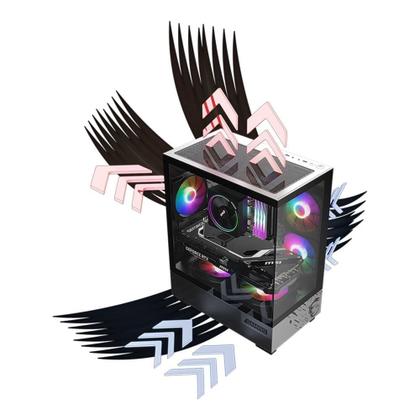 Imagem de Gabinete Gamer MSI PAG Pano M110A, Mini Tower, Lateral em Vidro, 3x FANs ARGB, M-ATX,Mini ITX, Preto - PANOM100A