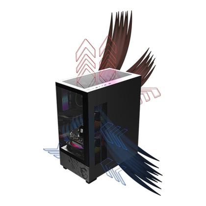 Imagem de Gabinete Gamer MSI PAG Pano M110A, Mini Tower, Lateral em Vidro, 3x FANs ARGB, M-ATX,Mini ITX, Preto - PANOM100A