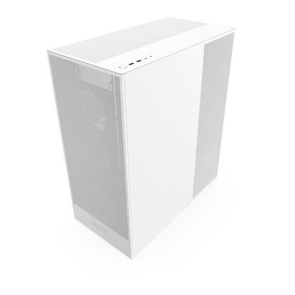 Imagem de Gabinete Gamer NZXT H7 Flow, Mid-Tower, E-ATX, Lateral em Vidro Temperado, Com 3 Ventoinhas, Branco - CM-H72FW-01