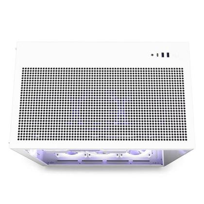 Imagem de Gabinete Gamer NZXT H9 Flow, Mid Tower, ATX, Lateral e Frontal em Vidro, Branco - CM-H91FW-01
