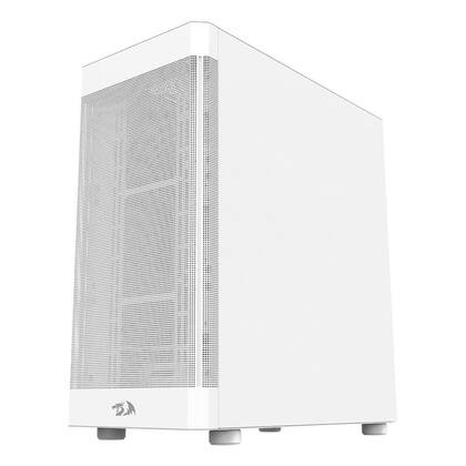 Imagem de Gabinete Gamer Redragon Aeroglass, Mid Tower, E-ATX, Lateral em Vidro Temperado, Sem FANs, Branco - CA-602W