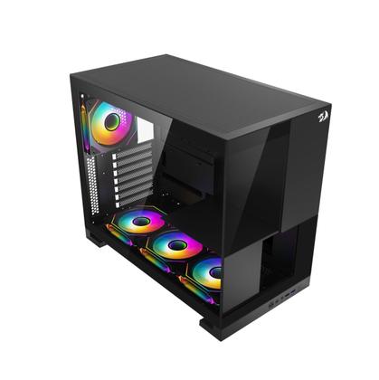 Imagem de Gabinete gamer redragon eternal, mid-tower, vidro temp, s/ fan, black - ca-612b