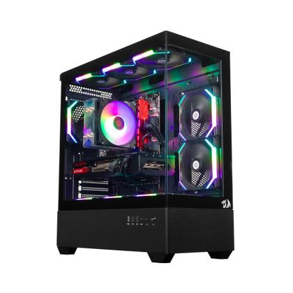 Imagem de Gabinete Gamer Redragon Reflect Flow Preto Vidro Temperado