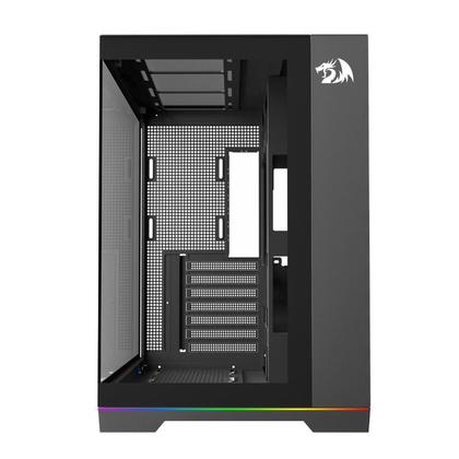 Imagem de Gabinete Gamer Redragon Scalpel ARGB ATX Aquário C/Fita LED S/Fan Preto - GC-628