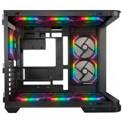 Imagem de Gabinete Gamer Redragon Wideload Extreme S/Fan S/Fonte MidTower ATX Lateral Vidro Temperado Preto - CA-605B