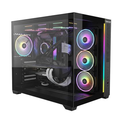 Imagem de Gabinete Gamer Redragon Wideload Mini Lite RGB M-ATX Preto