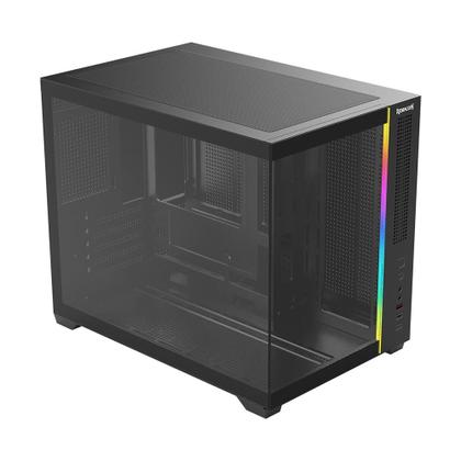Imagem de Gabinete Gamer Redragon Wideload Mini Lite RGB M-ATX Preto