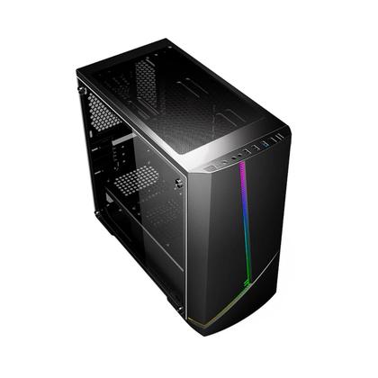 Imagem de Gabinete Gamer RGB Mid Tower Lateral Janela de Acrílico Fita LED RGB Frontal Preto MIni ITX