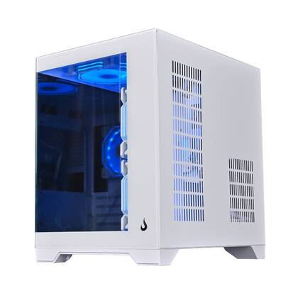 Imagem de Gabinete Gamer Rise Mode Galaxy Glass M Mini Vidro Temperado Sem Fans Branco RMGAGGMNFW