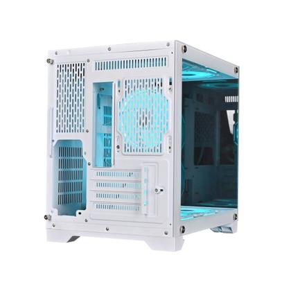 Imagem de Gabinete Gamer Rise Mode Galaxy Glass M Mini Vidro Temperado Sem Fans Branco RMGAGGMNFW
