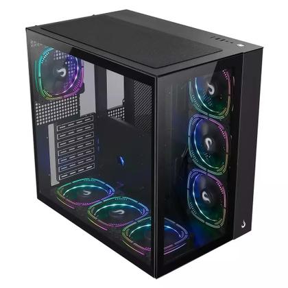 Imagem de Gabinete gamer rise mode galaxy glass standard black 10 fans - rm-ga-ggsb-argb