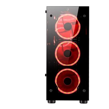 Imagem de Gabinete Gamer Rise Mode Glass 06x, Mid Tower, ARGB, ATX, Lateral e Frente em Vidro, 6x Fans, Preto - RM-CA-06XB-ARGB