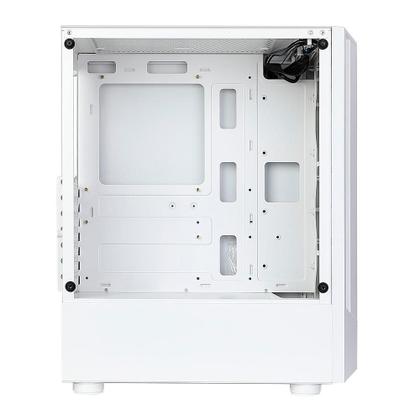 Imagem de Gabinete Gamer Rise Mode Wave White, Mid Tower, Lateral em Vidro Fumê, ARGB, ATX, 3 Cooler Fan ARGB, Branco - RM-WA-BW-ARGB