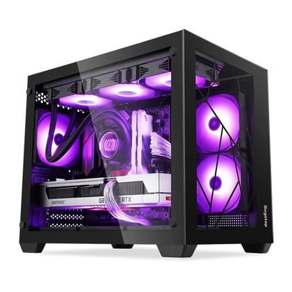 Imagem de Gabinete Gamer Segotep Lumi II 3Fans S/Fonte MiniTower M-ATX Vidro Temperado Preto - SEG-CASE-LUM