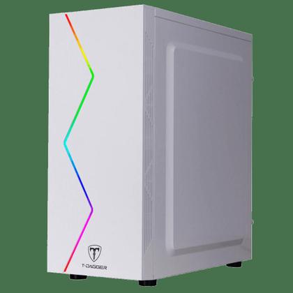 Imagem de Gabinete Gamer T-dagger P03w Rgb Branco Mid Tower 