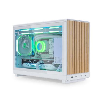 Imagem de Gabinete Lian Li A3 Micro ATX Wood Edition Lateral Vidro Branco