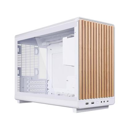Imagem de Gabinete Lian Li A3 Micro ATX Wood Edition Lateral Vidro Branco