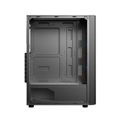Imagem de Gabinete Liketec Hurricane, Frontal Mesh, Mid Tower, Lateral em Vidro, 3x Fan Rainbow - LC-AT-HURRICANE-3FR