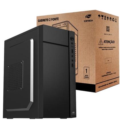 Imagem de Gabinete Micro Atx Mt-34Bk Com Fonte 200W C3Tech