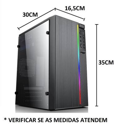 Imagem de Gabinete Micro Atx Xway Acrilico 01145 Frontal Led RGB Fonte 500w