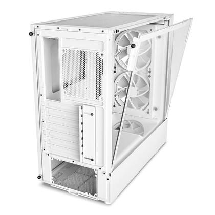 Imagem de Gabinete NZXT H5 Elite Compact, Mid Tower, RGB, ATX, Lateral  e Frontal em Vidro Temperado, 3x Cooler Fan, Branco - CC-H51EW-01