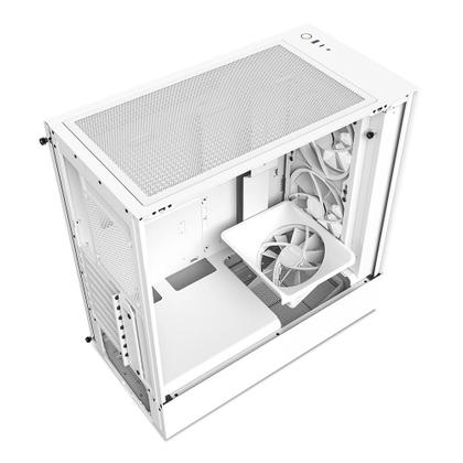 Imagem de Gabinete NZXT H5 Elite Compact, Mid Tower, RGB, ATX, Lateral  e Frontal em Vidro Temperado, 3x Cooler Fan, Branco - CC-H51EW-01