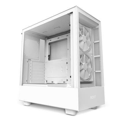 Imagem de Gabinete NZXT H5 Elite Compact, Mid Tower, RGB, ATX, Lateral  e Frontal em Vidro Temperado, 3x Cooler Fan, Branco - CC-H51EW-01