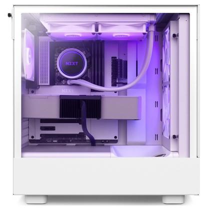 Imagem de Gabinete NZXT H5 Flow RGB Edition, Mid Tower, ATX, Cooler Fan RGB, Branco